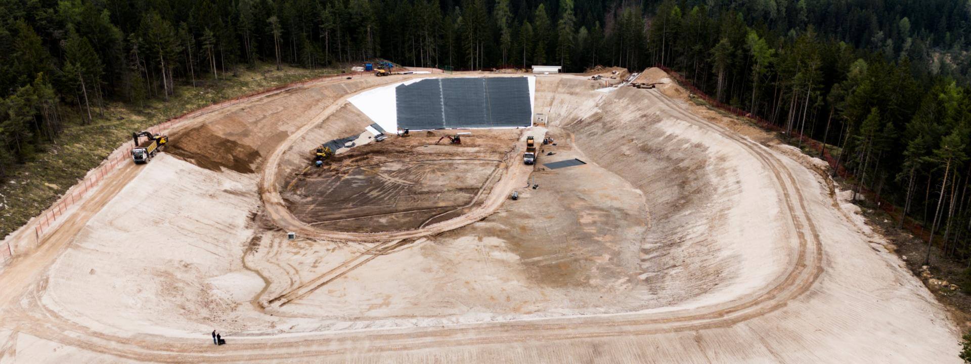 Costruzione del Bacino irriguo di Pradèna con membrane EPDM GeoGard Alpewa