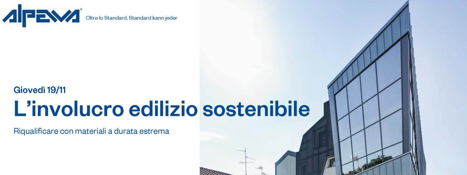 Novità: nuovo webinar "L'involucro edilizio sostenibile!"